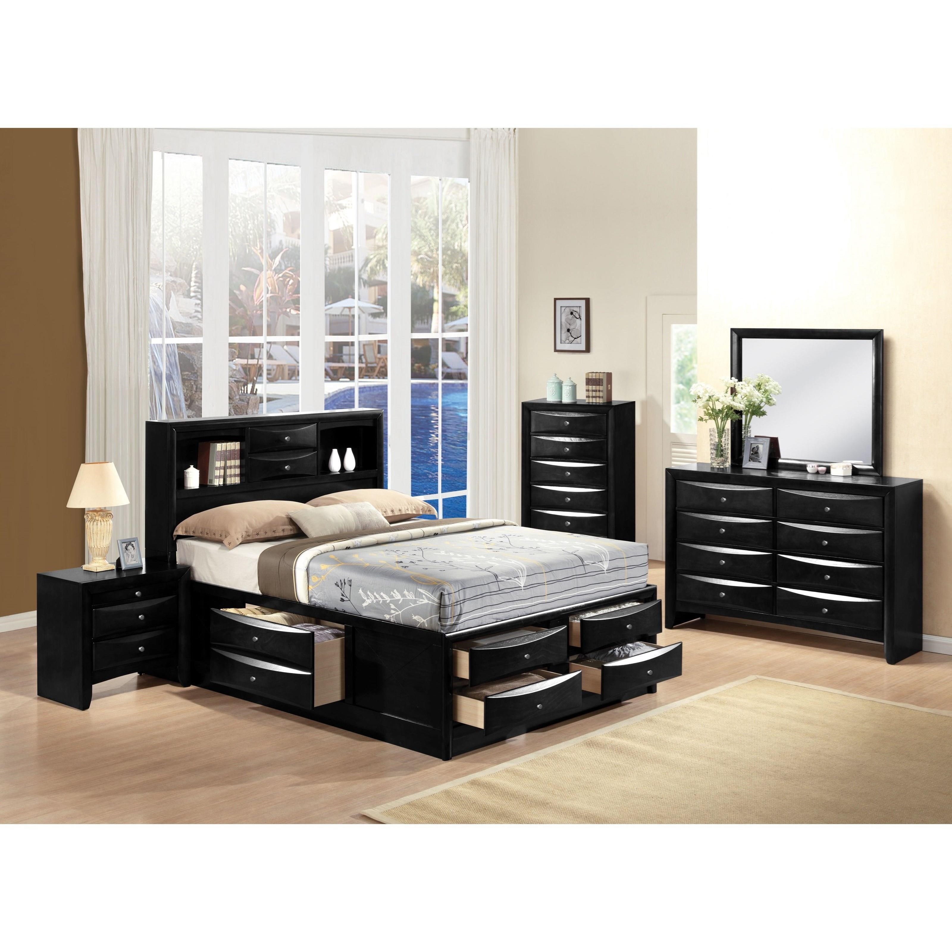 Eastern king bed outlet frame with storage